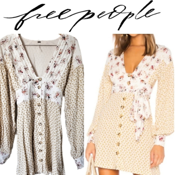 ❌️ SOLD Free People Wonderland Mini Dress L - Picture 1 of 12